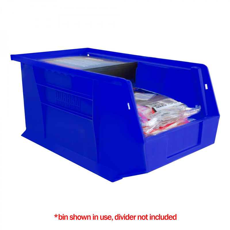 Durham Plastic, Hook-On-Bin, 8 X 15 X 7, Blue (Pack of 12)