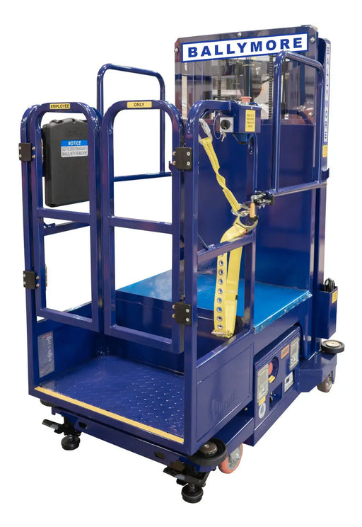 PS-10 - Ballymore Personnel Lift: Push-Around, Battery, 650 lb Load Capacity, 6 ft 4 in Closed Height Ballymore