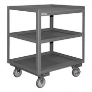 Durham Portable Shop Desk With 5" x 1-1/4" Polyurethane Casters (2) Rigid And (2) Swivel With Side Brakes