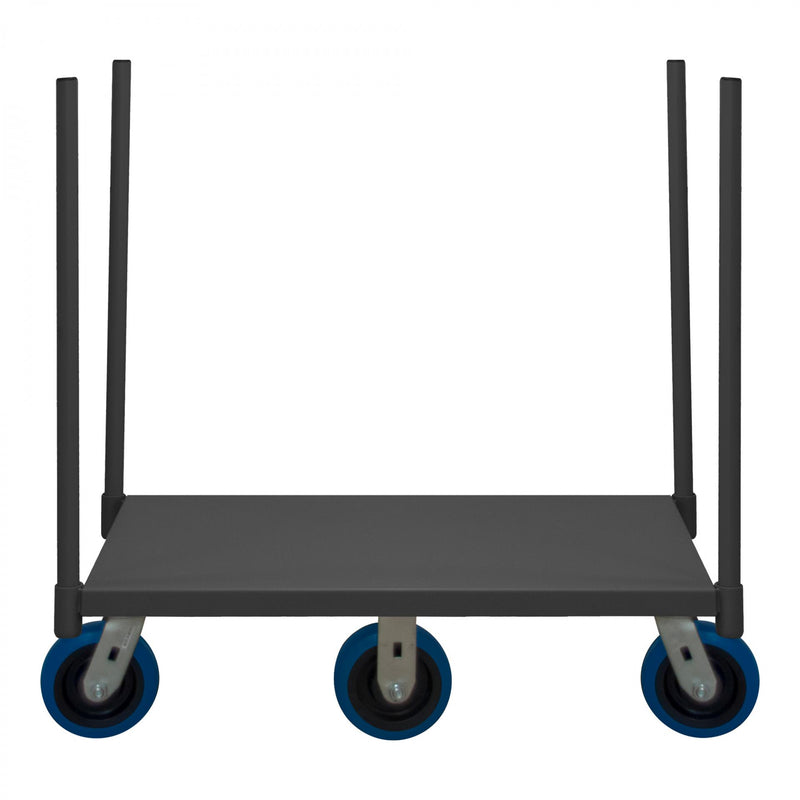 Durham Pipe Stake Truck, 14 Gauge, 3600 lbs Capacity, (4) Removable Pipe Stakes, 36 x 72, Flush Deck