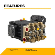 PUMP EZ4040G 4000PSI 4.0GPM (bare pump) BE Power Equipment