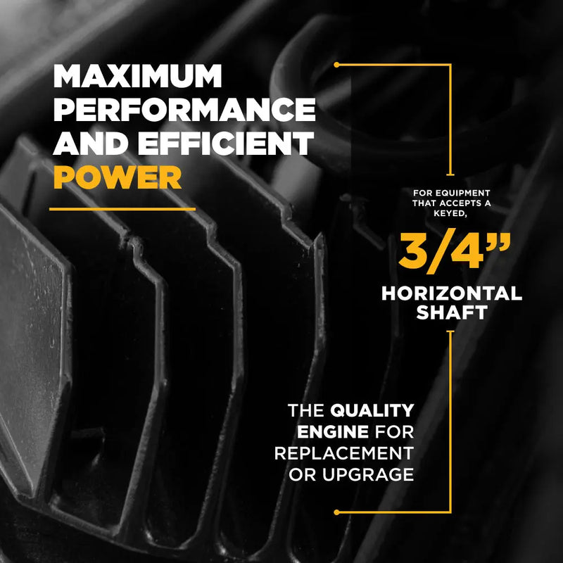 Powerease R225 Engine – 223cc, 6.03 HP, 3/4" Horizontal Shaft BE Power Equipment