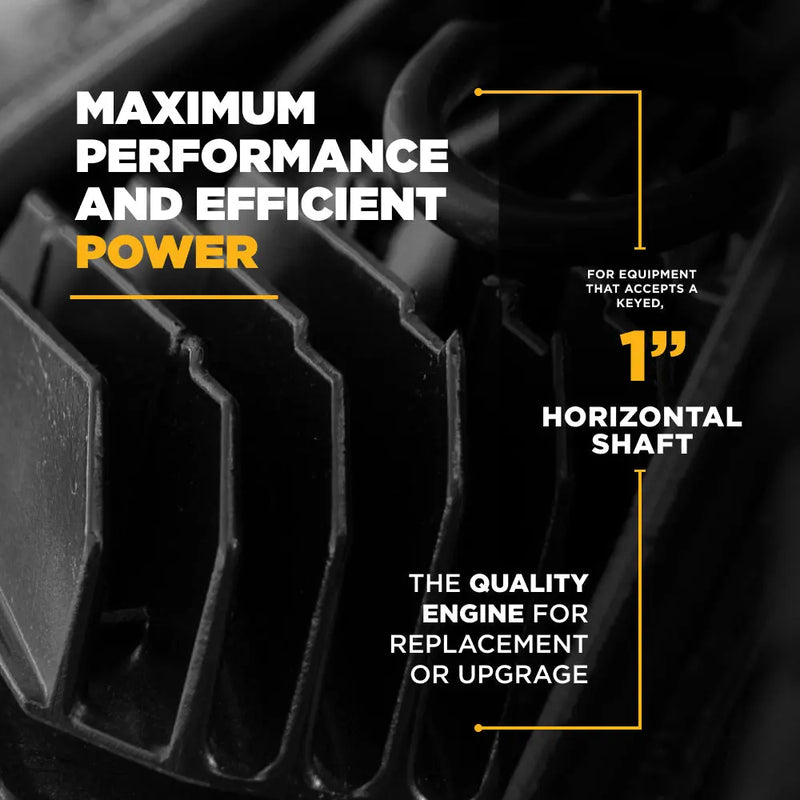 Powerease R420-18A Electric Start Engine – 420cc, 12.6 HP, 1" Horizontal Shaft BE Power Equipment