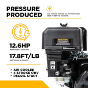Powerease R420 Engine – 420cc, 12.6 HP, 1" Horizontal Shaft BE Power Equipment