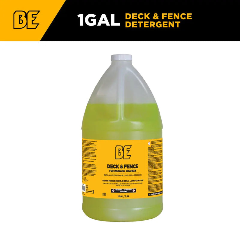 Pressure Washer Deck and Fence Detergent – 1 Gallon (4 Pack) BE Power Equipment