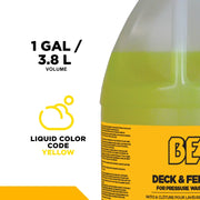 Pressure Washer Deck and Fence Detergent – 1 Gallon (4 Pack) BE Power Equipment