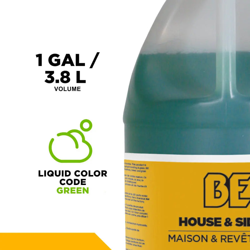 Pressure Washer House and Siding Detergent – 1 Gallon (4 Pack) BE Power Equipment
