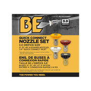 Quick Connect Pressure Washer 3.0 Nozzle Set with 0°, 15°, 40° and Soaper BE Power Equipment