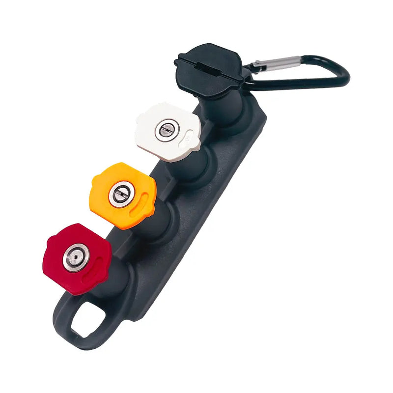 Quick Connect Pressure Washer Nozzle Set with 0°, 15°, 40°, & Soaper with Holder & Clip BE Power Equipment
