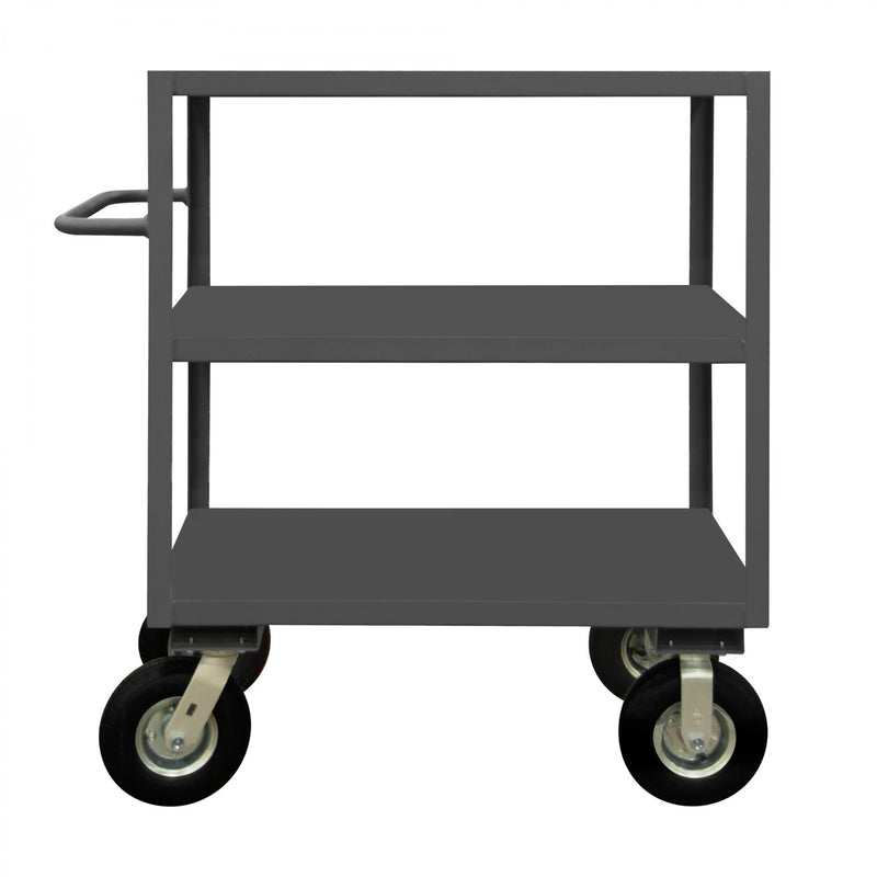 Durham Instrument Cart, 14 Gauge Steel, 3  Shelves, 36 x 72, 1200 lbs. Capacity