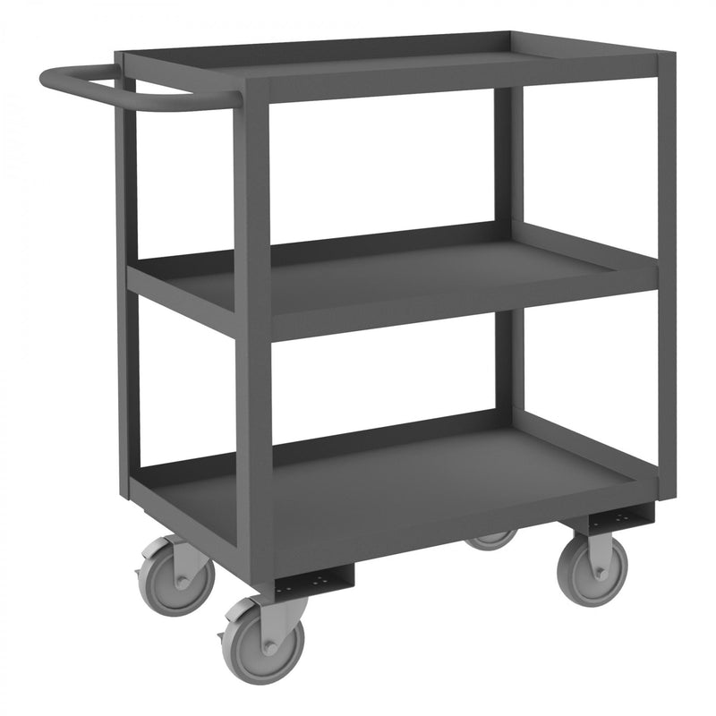 Durham Stock Cart, 3 Shelves, 18 x 30, 14 Gauge, 1200 lbs. Capacity