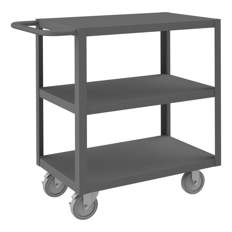 Durham Stock Cart, 3 Shelves, 18 x 30, 14 Gauge, 1200 lbs. Capacity