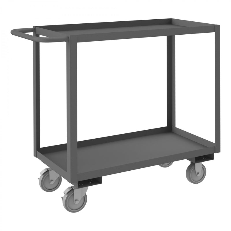 Durham Stock Cart, 2 Shelves, 18 x 36, 14 Gauge, 1200 lbs. Capacity