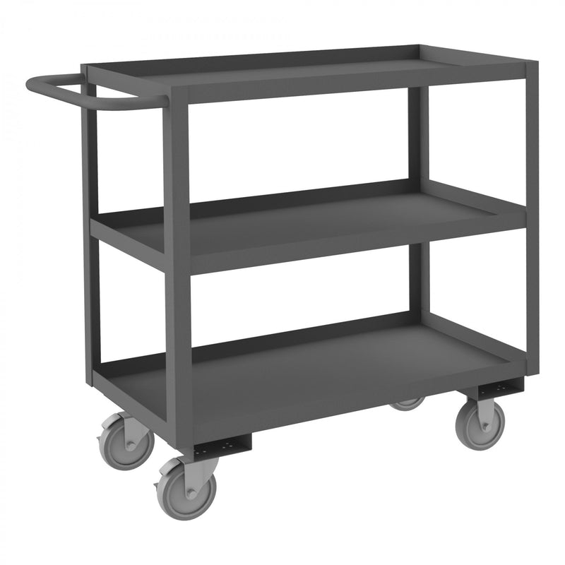Durham Stock Cart, 3 Shelves, 18 x 36, 14 Gauge, 1200 lbs. Capacity