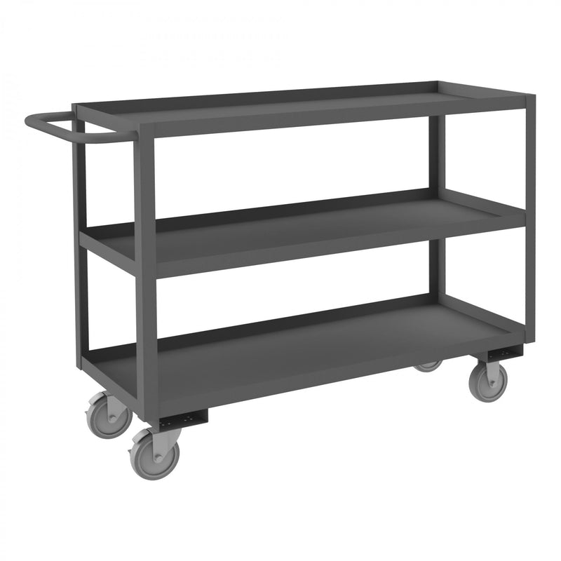 Durham Stock Cart, 3 Shelves, 18 x 48, 14 Gauge, 1200 lbs. Capacity