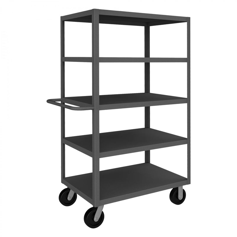Durham Stock Cart, 5 Shelves, 24 x 36, 14 Gauge, 3000 lbs. Capacity
