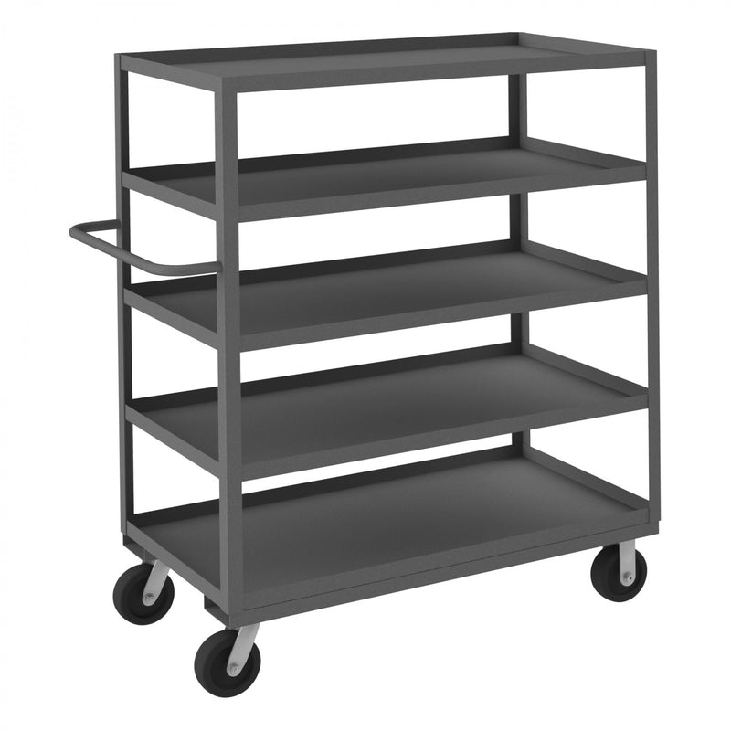 Durham Stock Cart, 5 Shelves, 24 x 48, 14 Gauge, 3000 lbs. Capacity