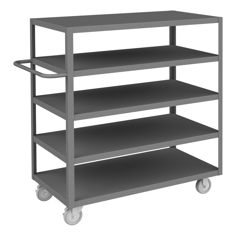 Durham Stock Cart, 5 Shelves, 24 x 48, 14 Gauge, 1200 lbs. Capacity
