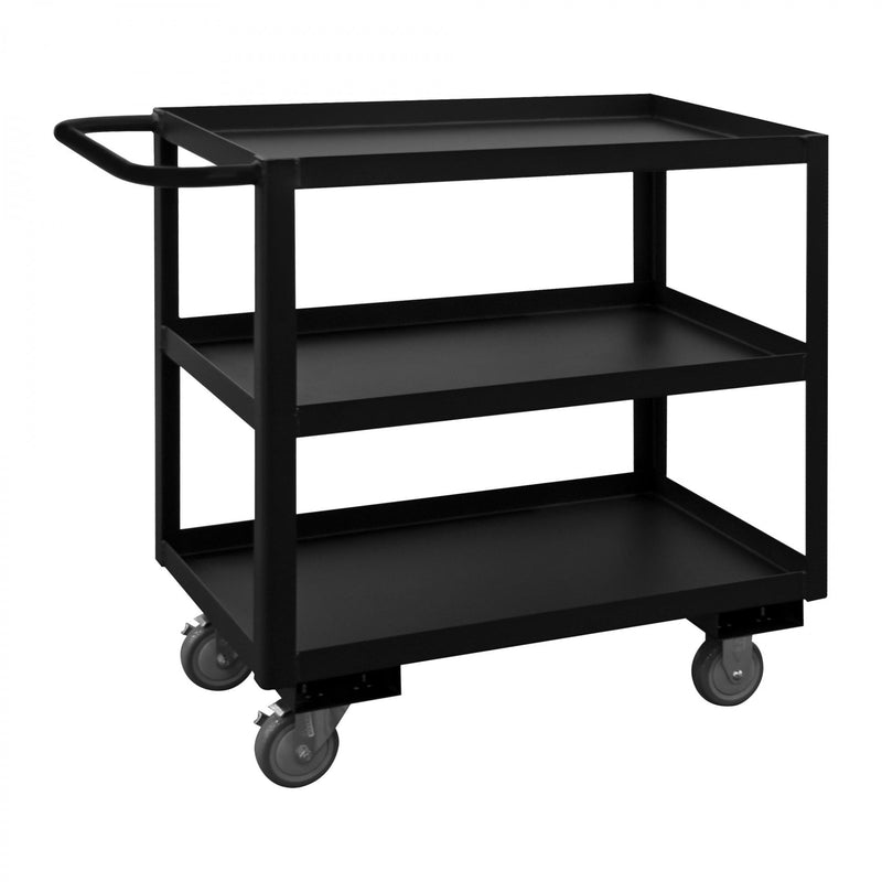 Durham Stock Cart, 3 Shelves, 18 x 30, 14 Gauge, 1200 lbs. Capacity