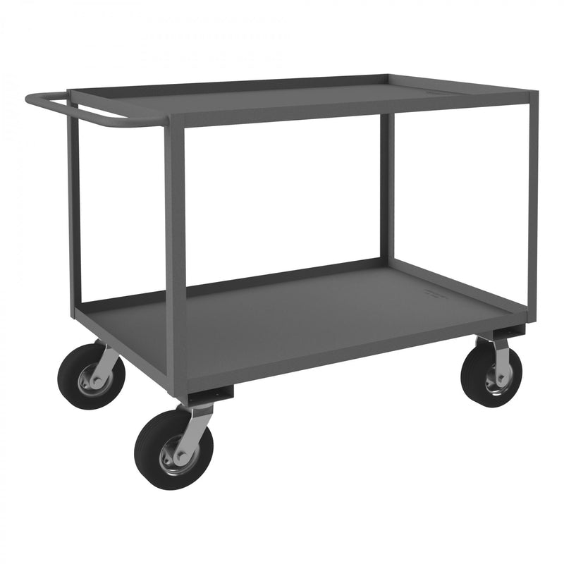 Durham Stock Cart, 2 Shelves, 30 x 48, 14 Gauge, 1200 lbs. Capacity