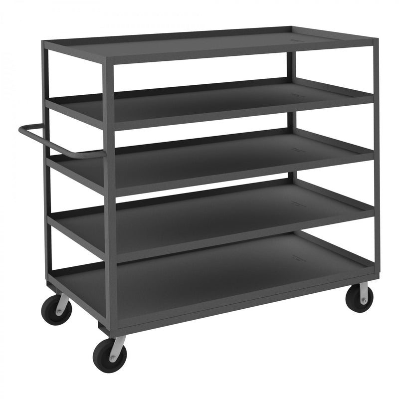 Durham Stock Cart, 5 Shelves, 30 x 60, 14 Gauge, 3000 lbs. Capacity