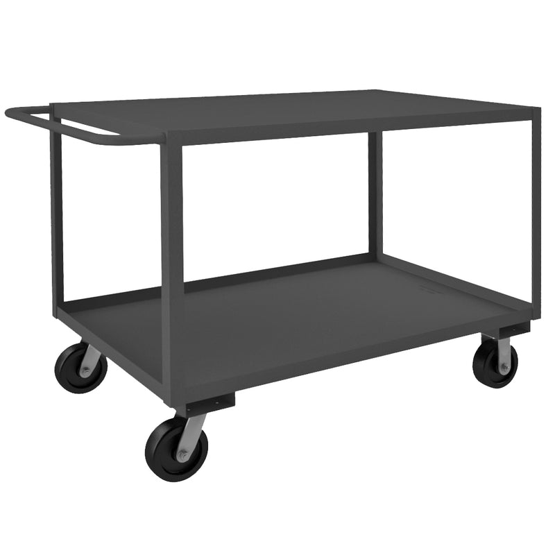 Durham Stock Cart, 2 Shelves, 30 x 60, 14 Gauge, 3000 lbs. Capacity