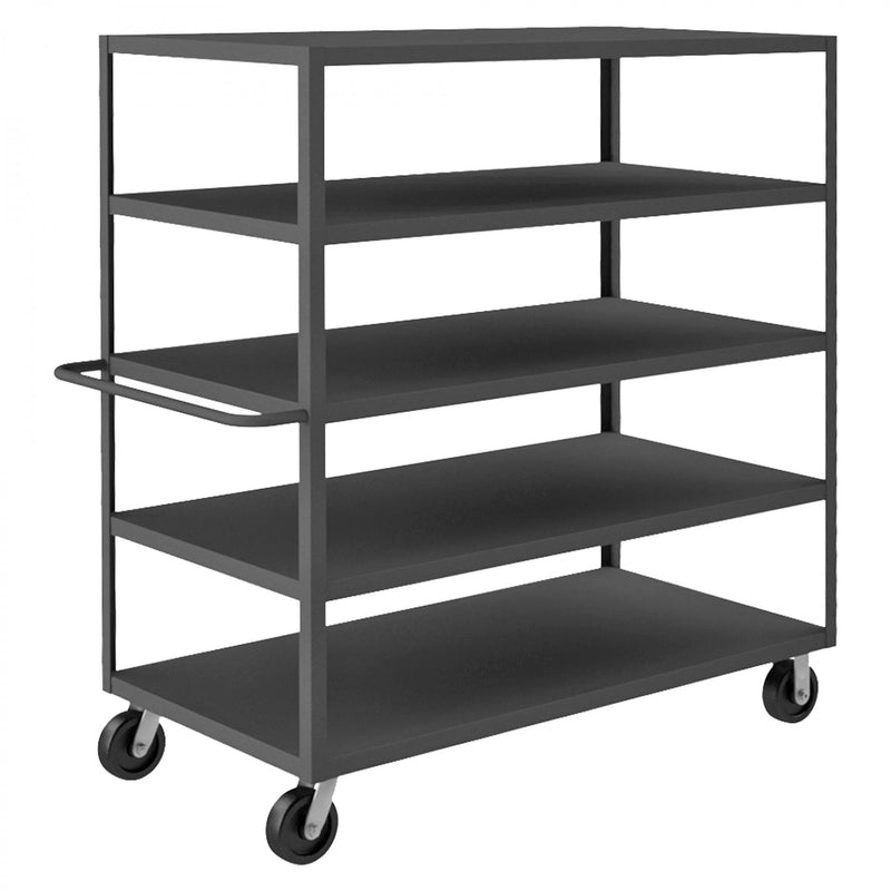 Durham Stock Cart, 5 Shelves, 30 x 60, 14 Gauge, 3000 lbs. Capacity