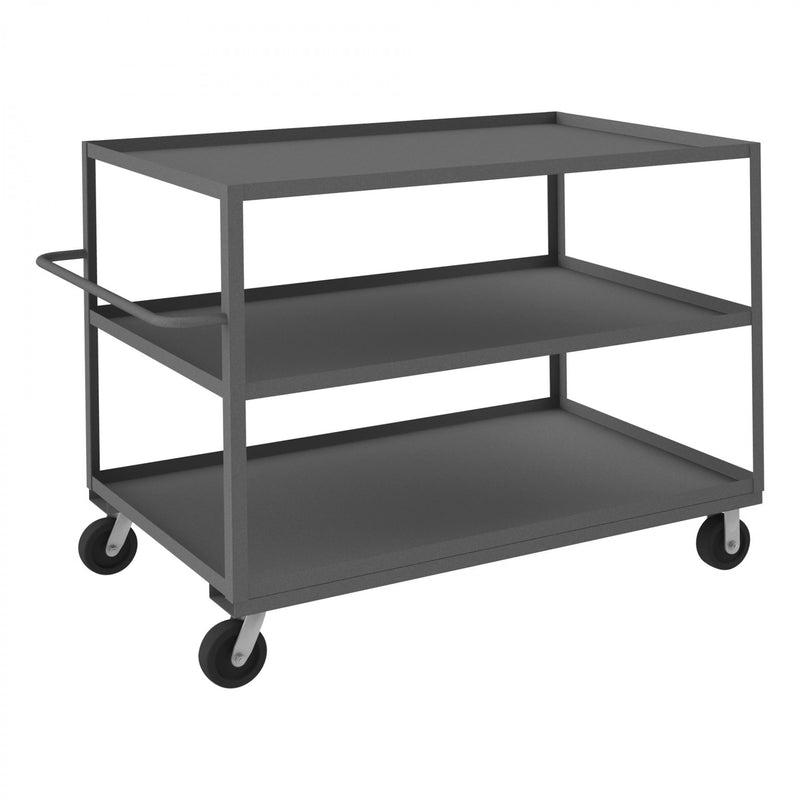 Durham Stock Cart, 3 Shelves, 36 x 60, 14 Gauge, 3000 lbs. Capacity