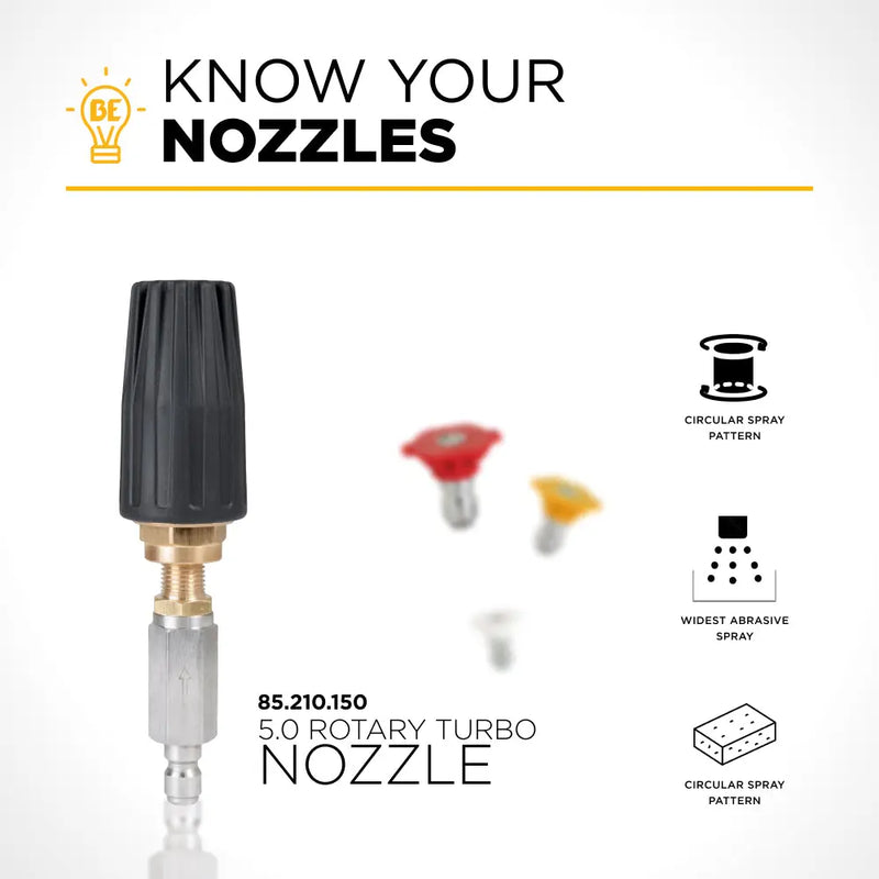 Rotary Pressure Washer Nozzle - 5.0 Orifice BE Power Equipment