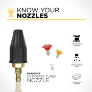 Rotary Turbo Pressure Washer Nozzle 3.0 Orifice BE Power Equipment