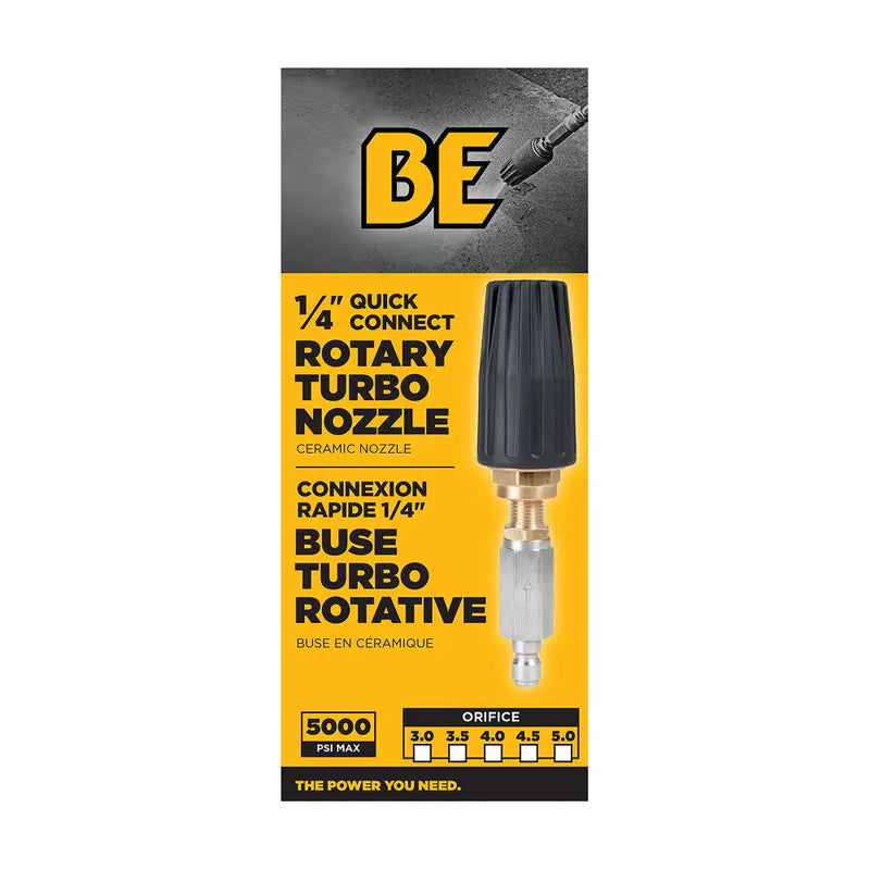 Rotary Turbo Pressure Washer Nozzle - 4.0 Orifice BE Power Equipment