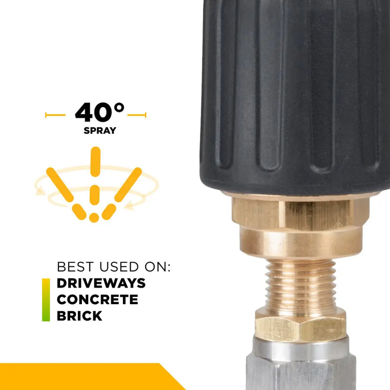 Rotary Turbo Pressure Washer Nozzle - 4.0 Orifice BE Power Equipment