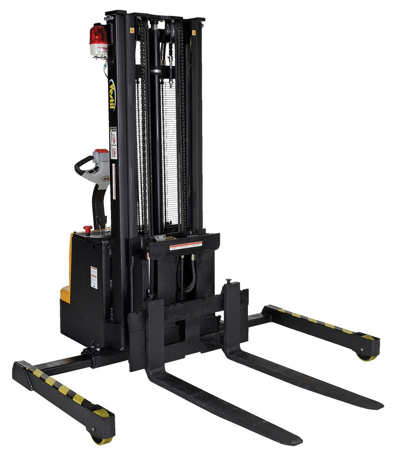 Vestil Powered Stacker with Power Drive, Power Lift, & Power Fork Reach (S)
