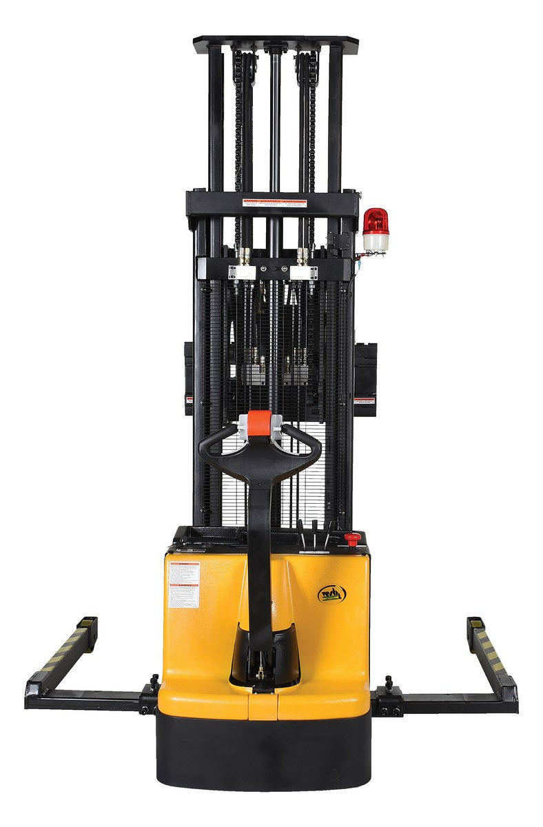 Vestil Powered Stacker with Power Drive, Power Lift, & Power Fork Reach (S)