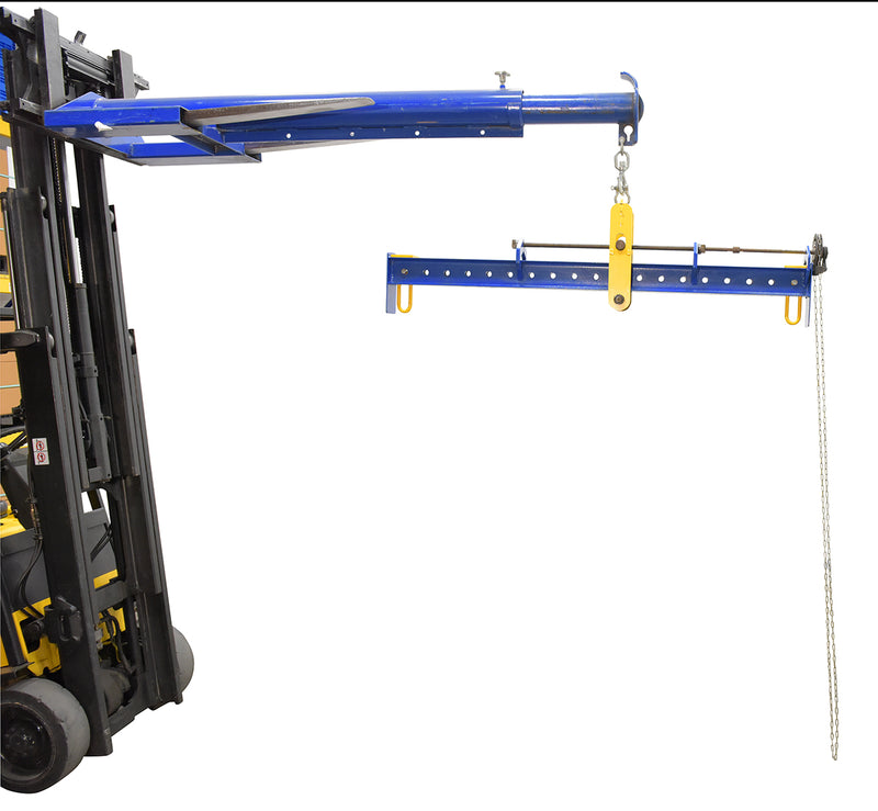 Vestil Spreader Beam With Adjustable Hand Chain Crank Bail