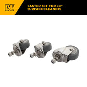 SET (4), CASTERS FOR 30" SS WAW BE Power Equipment