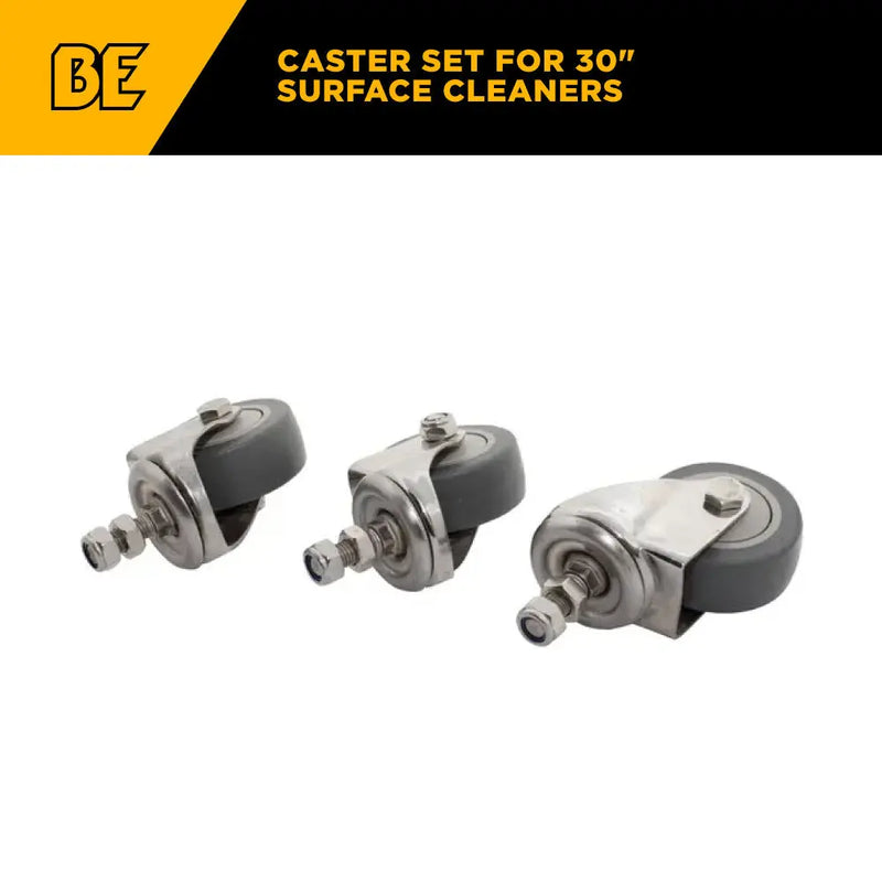 SET (4), CASTERS FOR 30" SS WAW BE Power Equipment