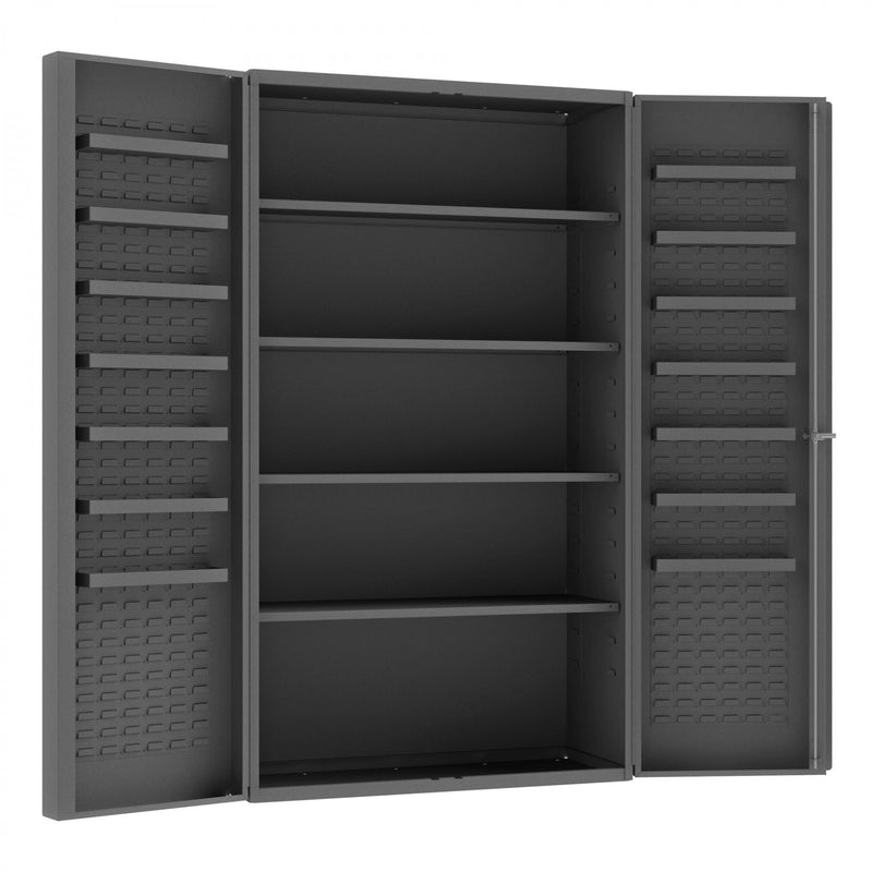 Durham Heavy Duty Cabinet, 14 Gauge, 48 x 24 x 84, 4 Adjustable Shelves