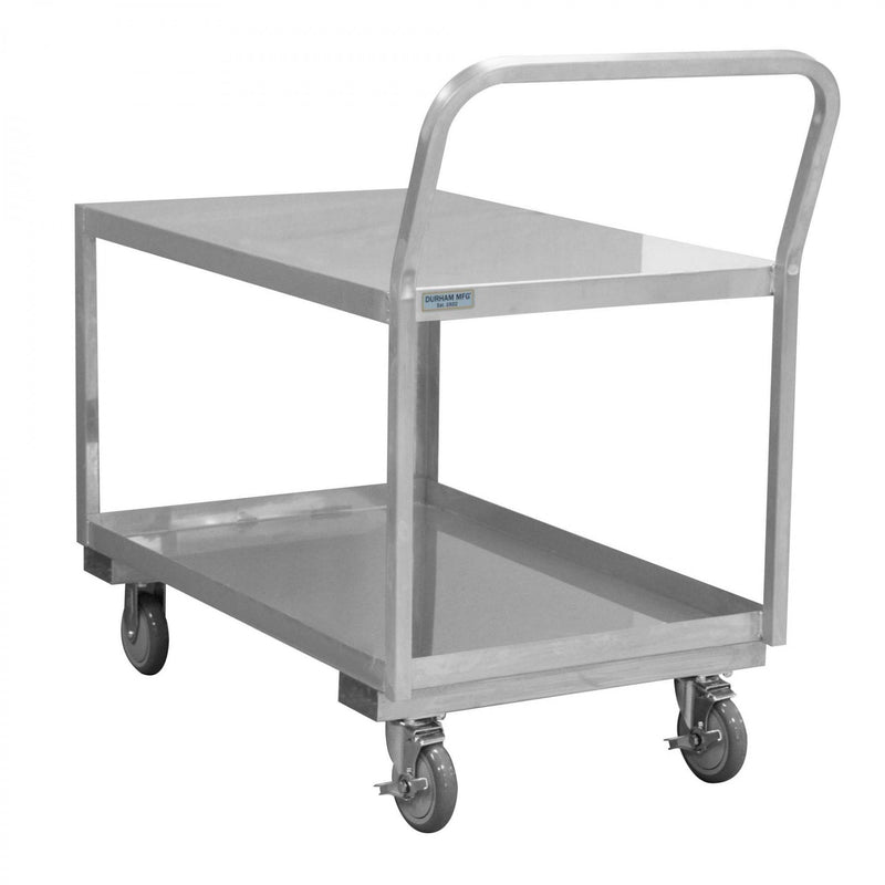 Durham Stainless Low Deck Cart With 5" X 1-1/4" Polyurethane Casters