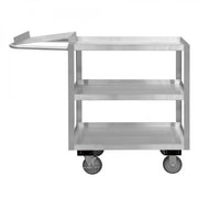 Durham Stainless Order Picking Cart With 5" X 1-1/4" Polyurethane Casters
