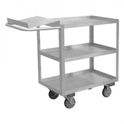 Durham Stainless Order Picking Cart With 5" X 1-1/4" Polyurethane Casters