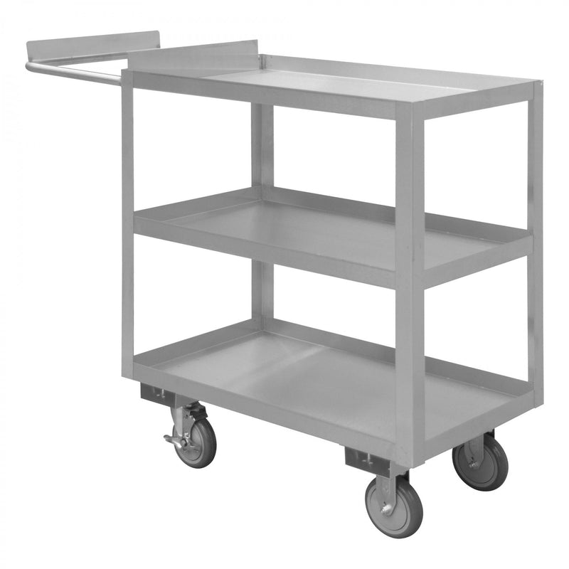 Durham Stainless Order Picking Cart With 5" X 1-1/4" Polyurethane Casters