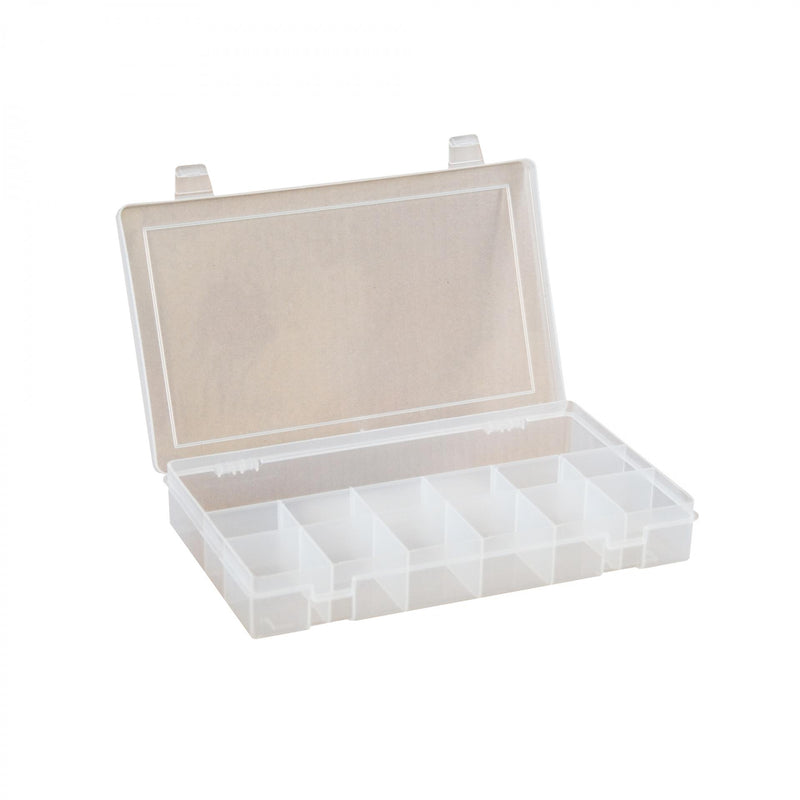 Durham Small, Plastic Compartment Box, 13 Openings, Clear (Pack of 10)