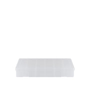 Durham Small, Plastic Compartment Box, 6 Openings, Clear (Pack of 10)