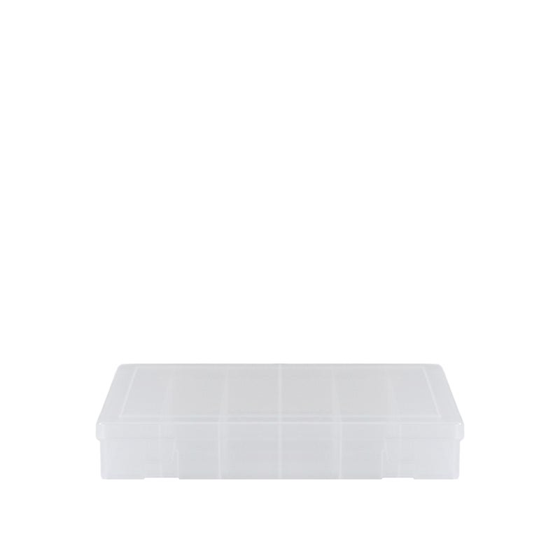 Durham Small, Plastic Compartment Box, 6 Openings, Clear (Pack of 10)