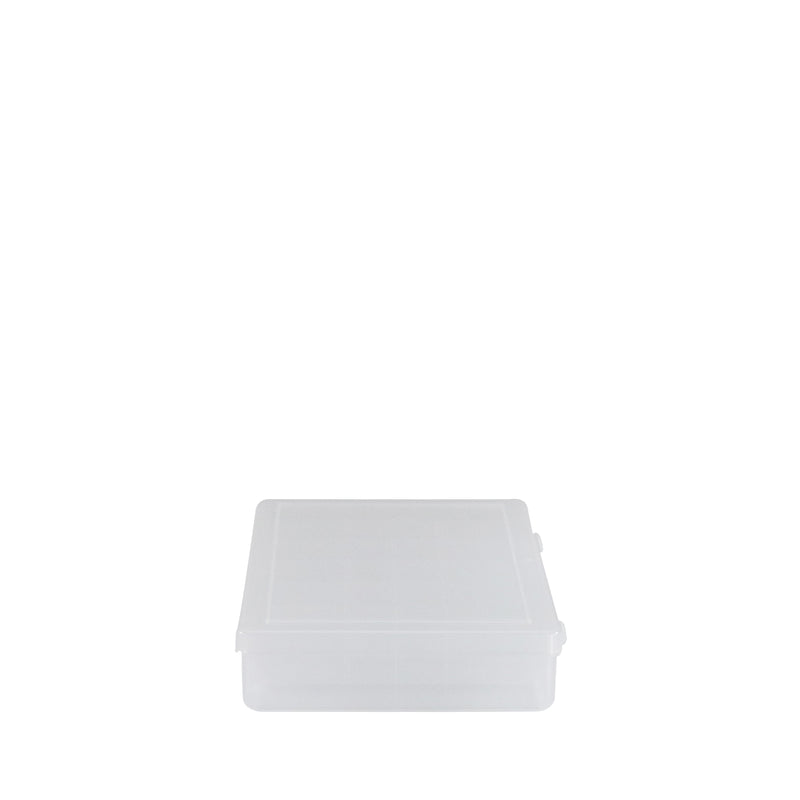 Durham Small, Plastic Compartment Box, 6 Openings, Clear (Pack of 10)