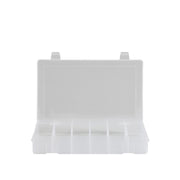 Durham Small, Plastic Compartment Box, 6 Openings, Clear (Pack of 10)