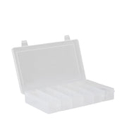 Durham Small, Plastic Compartment Box, 6 Openings, Clear (Pack of 10)