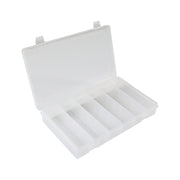 Durham Small, Plastic Compartment Box, 6 Openings, Clear (Pack of 10)