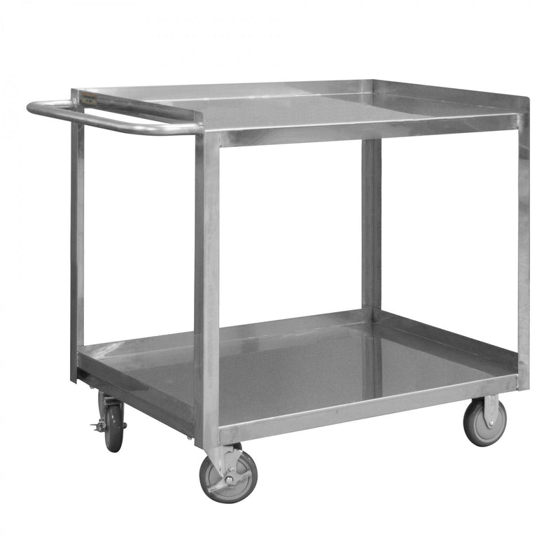 Durham Stainless Steel Stock Cart With 5" X 1-1/4" Polyurethane Casters